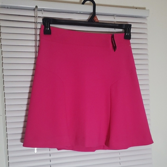 EXPRESS NEON FUCHSIA A-LINE MINI SKIRT  SZ 2 - Picture 3 of 12